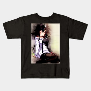 Ookami Mio Anime Watercolor Kids T-Shirt